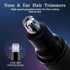 Rechargeable Nose & Ear Hair Trimmer for Women & Men Nose Hair Shaver for nasal clearance - portable grooming tool Easy Clean Cordless Trimmer