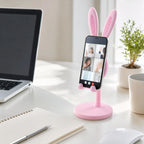 Rabbit Phone Stand – Plastic, Hands-Free, Universal for Phones & Tablets, Room Decor