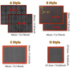 1PC Perforated Silicone Baking Mat, 2 Sides with Puff & Round Patterns, Reusable Non-stick Oven Liner, for Cookies Macaron Bread