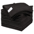 Microfiber Cleaning Cloth Pack of 12, All-Purpose Cleaning Towels, Streak Free Rags, Black 32x32 Cm
