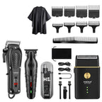 HIENA PRO Professional Hair Clipper Set Cordless Barber Kit and Hair Cutting Set Electric Foil Shavers and Beard Trimmers set