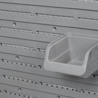 Durhand Wall Mounted Storage Bins, 44Pc Pegboard Tool Organizer Rack Kit Garage Plastic Shop Tool, Orange
