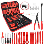43Pcs Car Trim Removal Tool Set Panel Fastener Clips Removal, Fastener Terminal Remover Tool Round Handle Crowbar Kit Car/Radio