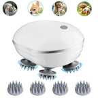 Head Massager with Adjustable Speed for Scalp Massage Red Light for Hair Care Soft Silicone for Deep Kneading of the Head