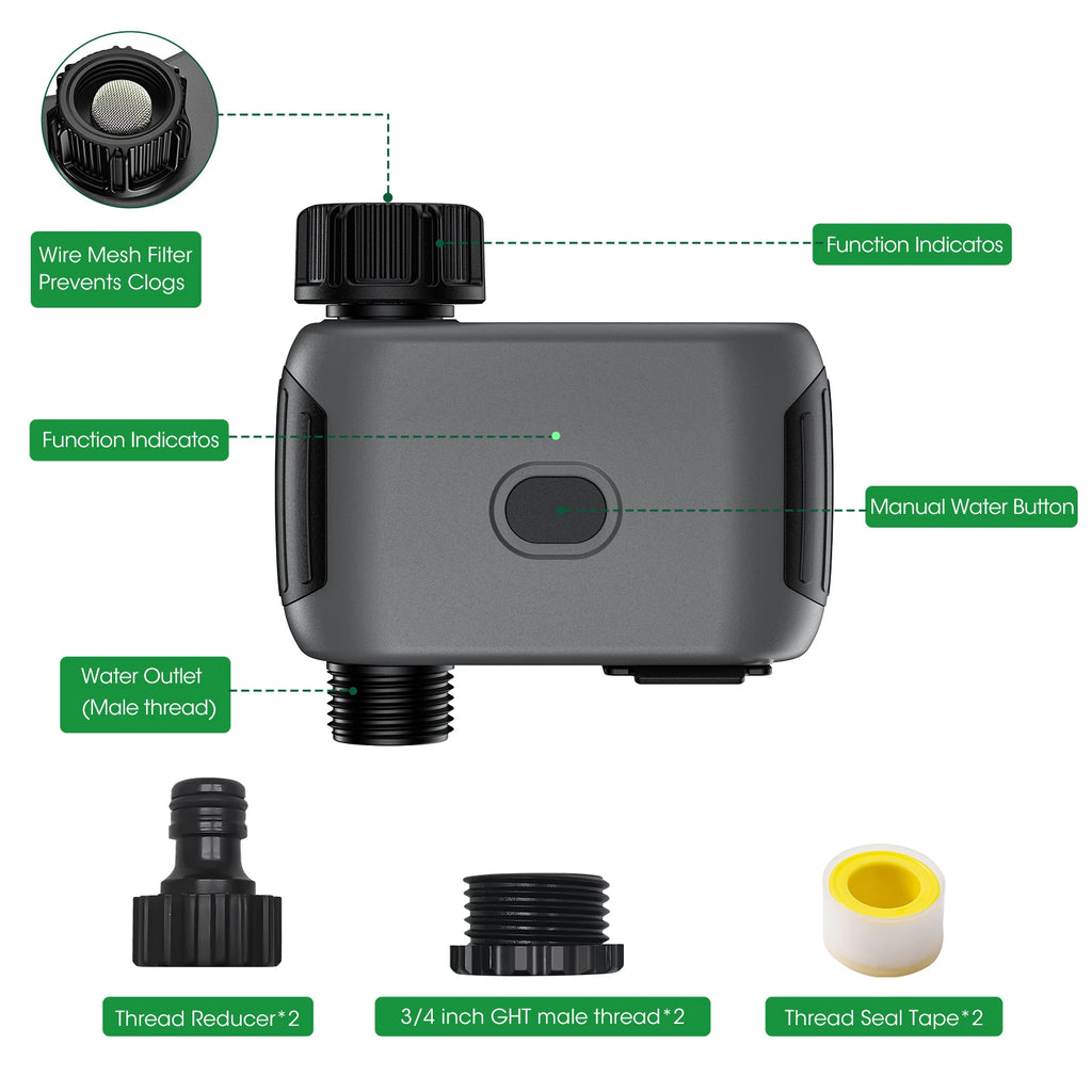 INSOMA automatic plant irrigation Smart Wifi Sprinkler Timer Remote Control Water Timer for Garden Lawn Outdoor Faucet
