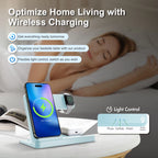 3 In 1 Magnetic Wireless Charger Stand 15W Fast Charging Dock Station Multiple Devices for iPhone 15 14 13 8 Apple Watch Airpods