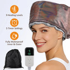 Hair Steamer For Deep Conditioning Thermal Heat Cap 9-Level 5 Timer Electric Thermal Hat Waterproof Salon Hair SPA Steamer Cap