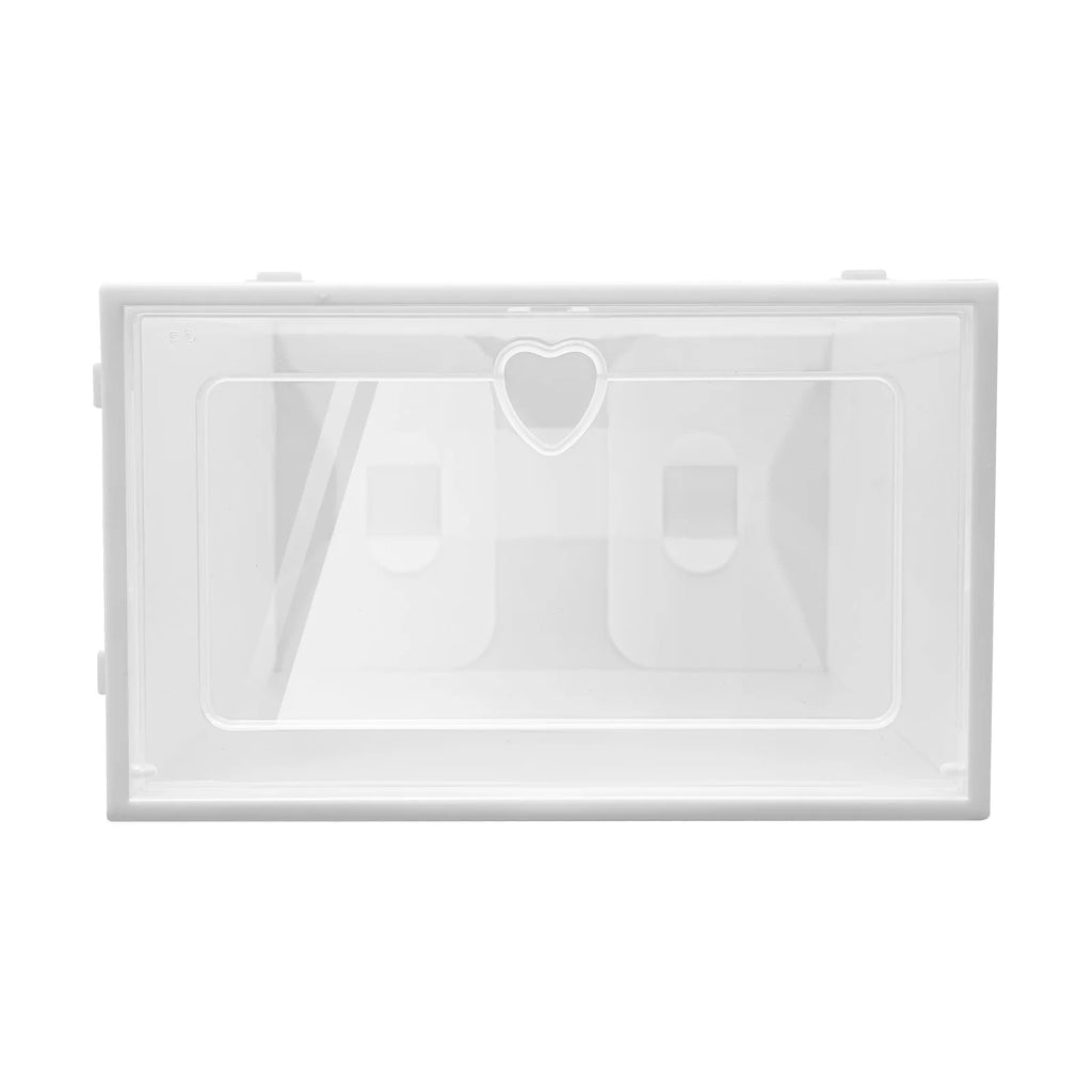 20Pcs Foldable Flip Shoe Storage Boxes Clear Plastic Shoes Case Shoe Organizer Dustproof, 33*23*14cm
