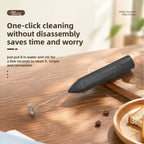 Electric Coffee Frother/MILK Whisk+Egg Beater MINI Food Blender USB Rechargeable Handheld Three Speeds Espresso Tools
