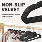 10/20/50 Pack Premium Velvet Hangers, Non-Slip Flocked Felt Hangers, Sturdy Clothes Hangers with 360° Rotatable Hook, Heavy Duty Coat Hanger, Durable Slim Hanger for Closet Space Saving