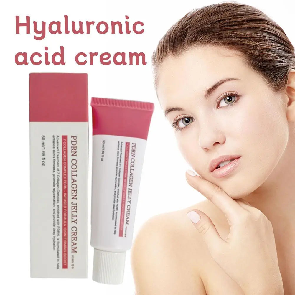 PDRN Collagen Jelly Cream with Hyaluronic Acid Anti-wrinkle Firming Moisturizing Plumping Even Skin Tone Facial Skin Care