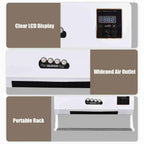 NEW Heater with Fan Heater Fan 2 in 1 Heating Nature Wind Timing Digital Display Wall Mounted Space Heater for Home  Dormitory
