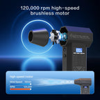 120,000 RPM Electric Turbine Blower, Portable Cordless Hair Dryer, Deep Cleaning Tool for Cars/Electronics/Home