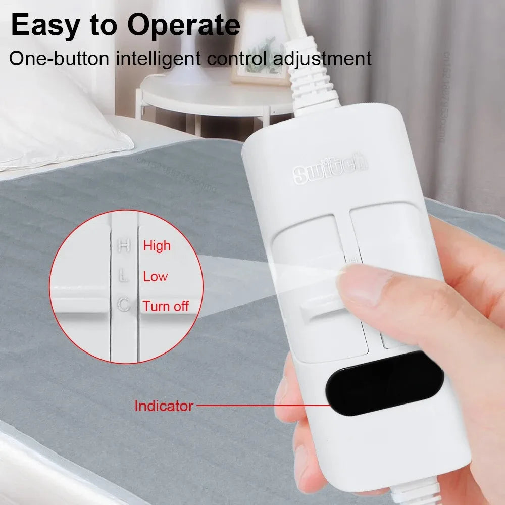 Electric Blanket 220V EU Plug Striped Printing Winter Insulation Heating Electric Blanket Constant Temperature Control