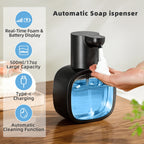 Automatic sensor soap dispenser, foam hand washing device, portable soap bottle, 500ml soap distribution device, in bathroom