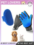 Pet Grooming Kit Pet Hair Remover Glove + Bath Brush Set Dog Cat Massage Shower Brush Pet Deshedding Glove For Dogs Cats