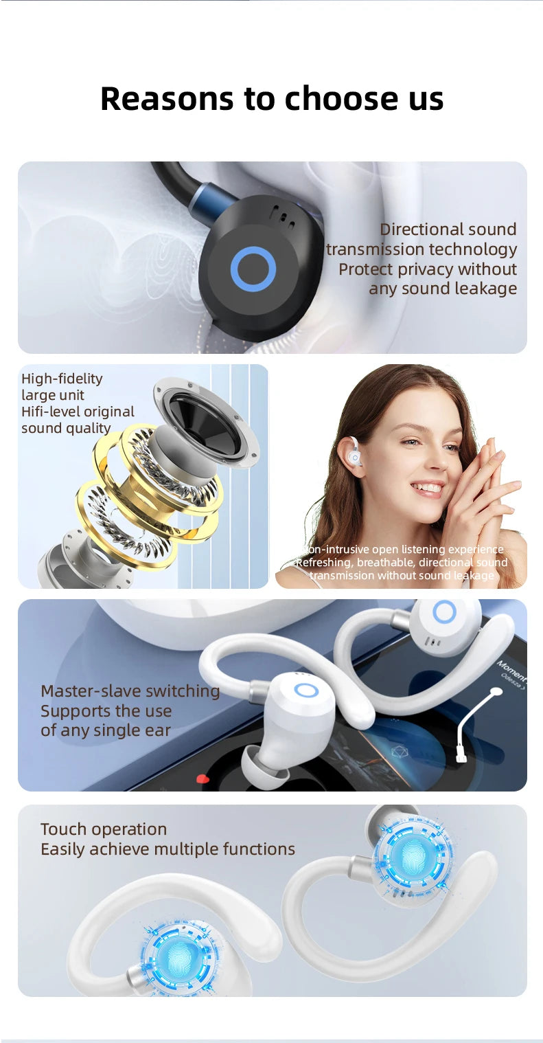 K09 Wireless Earphones Bluetooth Earbuds Dual Ear In-Ear Headphones with Digital Display Noise Reduction for Business And Sports