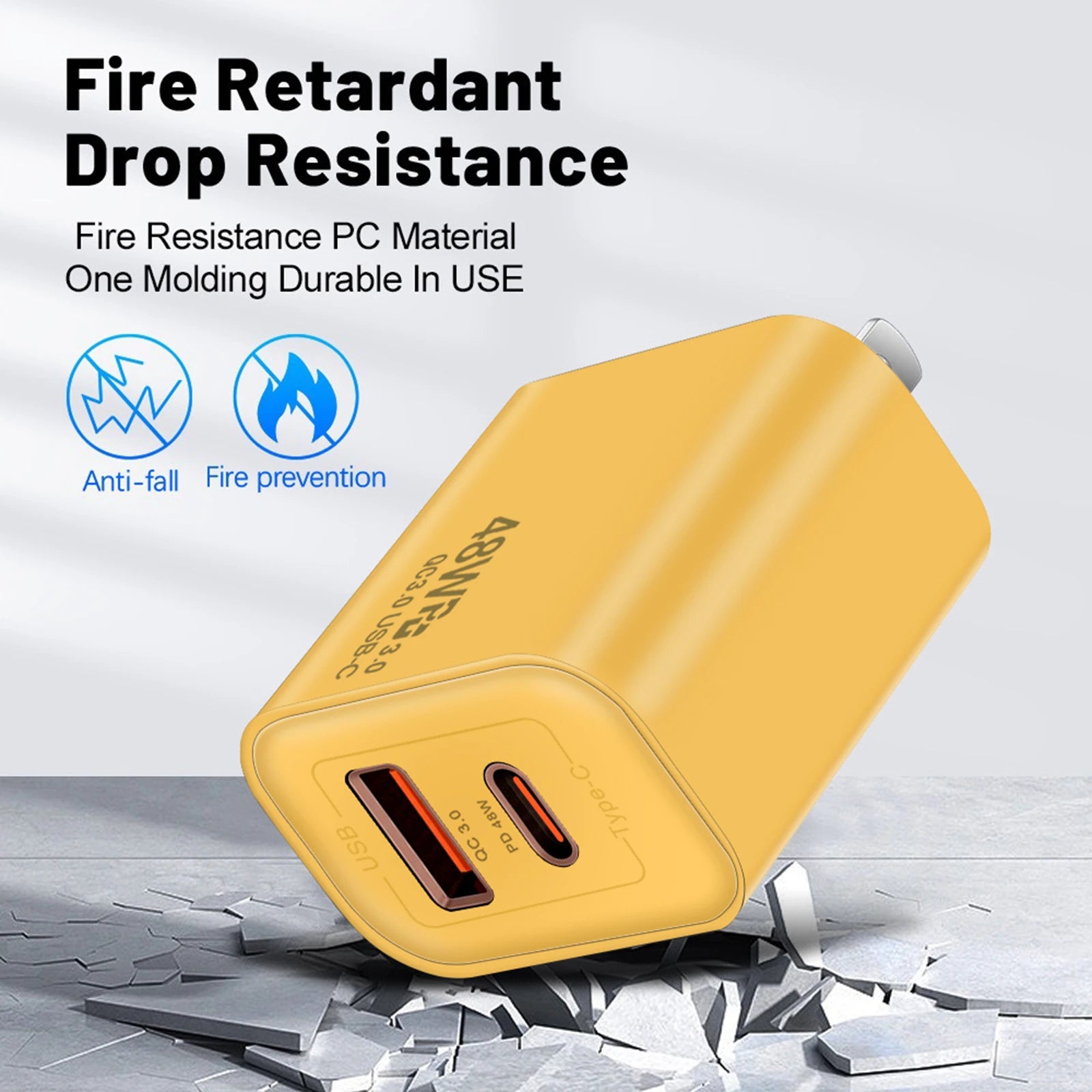 48W Fast Charger Set 4 in 1 2M USB C Cable Multi Port Wall Adapter For iPhone 17 17 Air 16 15 Pro Max Samsung Galaxy S26 S25 S24 Ultra iPad AirPods Universal Travel Power Block