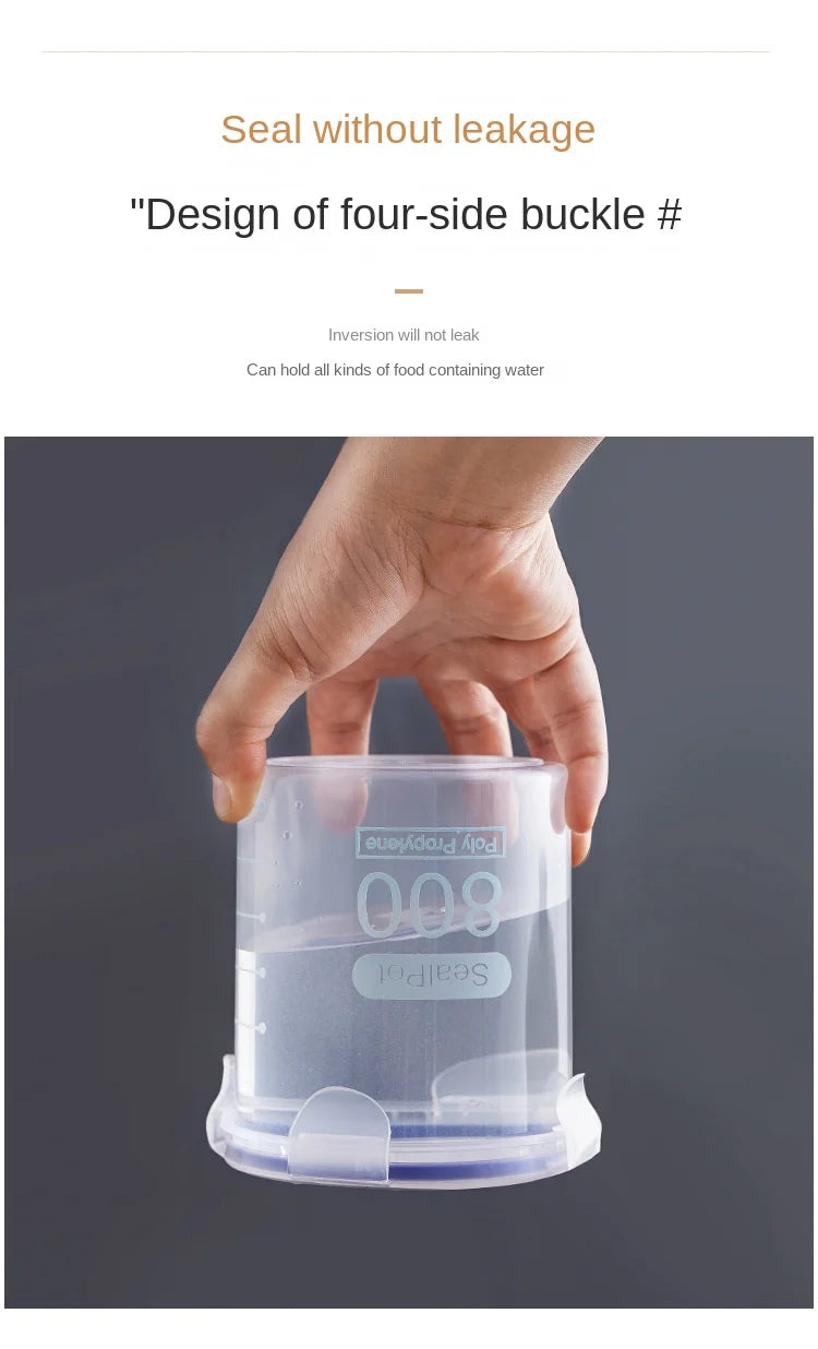 Plastic Sealed Tank Large Capacity Crisper Kitchen Organize Grain Storage Box with Scale Sealed Box Clear Jar Spice Container