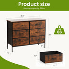 JHK 6 Fabric Cabinet For Living Room Drawers Beside Nightstand Tables Storage Closet Chest Clothes Display Of Furniture