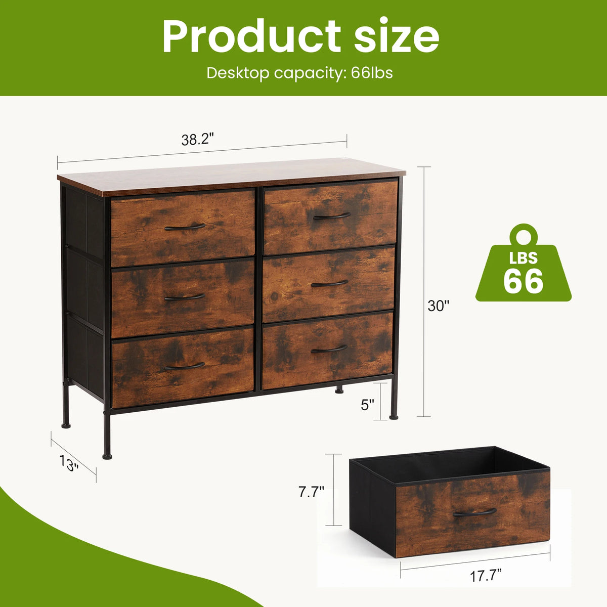 JHK 6 Fabric Cabinet For Living Room Drawers Beside Nightstand Tables Storage Closet Chest Clothes Display Of Furniture