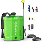 TaskStar Electric Sprayer 16L High Capacity Agricultural Pesticide Spray Tool 100 Pressure Knapsack Sprayer with 2 2000mAh Rechargeable Battery&6 Nozzles