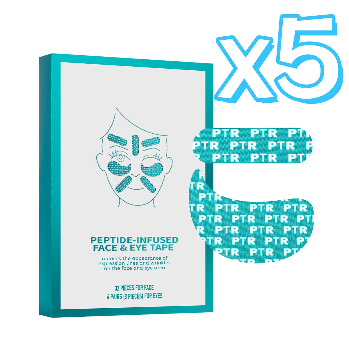 Collagen Peptide Face Eye Mask Tape Reduce Facial Wrinkles Improve Eyes Fine Lines Lift Firm Facial Mask Women Daily Skin Care
