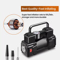 12V 150PSI Car Bicycle Motorcycle Electric Tire Inflator Air Pump Air Compressor Dual Cylinder Inflatable Tools With LED Light