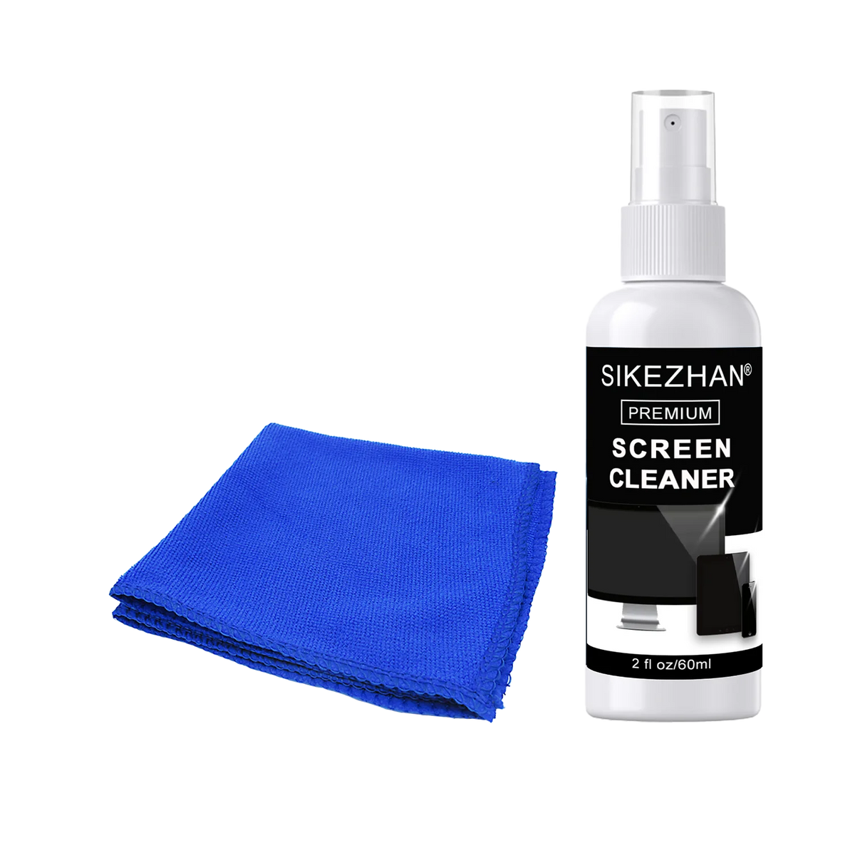 High Performance Screen Cleaning Kit for Computer Monitor and TV Display Dust Removal and Non-Streaking Spray 50ml SIKEZHAN