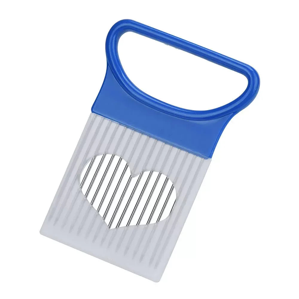 Multi-functional Onion Slicer Holder, Stainless Steel Vegetable Cutter with Prongs, Safe Kitchen Tool for Slicing & Chopping