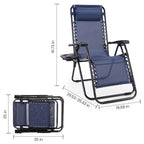 JHK Zero Gravity Portable Recliner Camping Patio Outdoor Garden Lounge Chair with Cup Holder Trays Adjustable Pillow for Backyard
