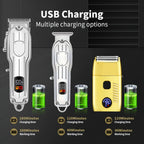 Hair Clippers Electric Razor Shavers for Men USB Rechargeable Clippers and Trimmer Beard Trimmer Barber Kit Professional Clipper