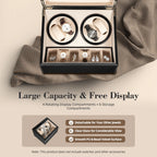 4+6 Watch Winder Automatic Watches Shaker PU Leather Mechanical Watch Box Watch Jewelry Display Box Storage Case