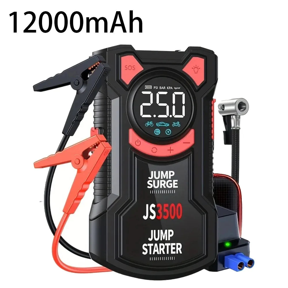 5-in-1 Jump Starter with Air Pump 3000A Peak Starter Box 150PSI Battery Pack with Digital Tire Inflator Car Battery Jump Starter