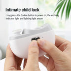 2 In 1 Electric Nail Trimmer Anti Splash Design Baby Adult Finger Toe Nail Clipper Manicure Pedicure Tools For Thick Nails