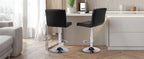 JHK PU Leather Bar Stools Set of 2,Upholstered Counter Height Bar Stools,SGS Certified Gas Gylinder Comfortbale Backrest