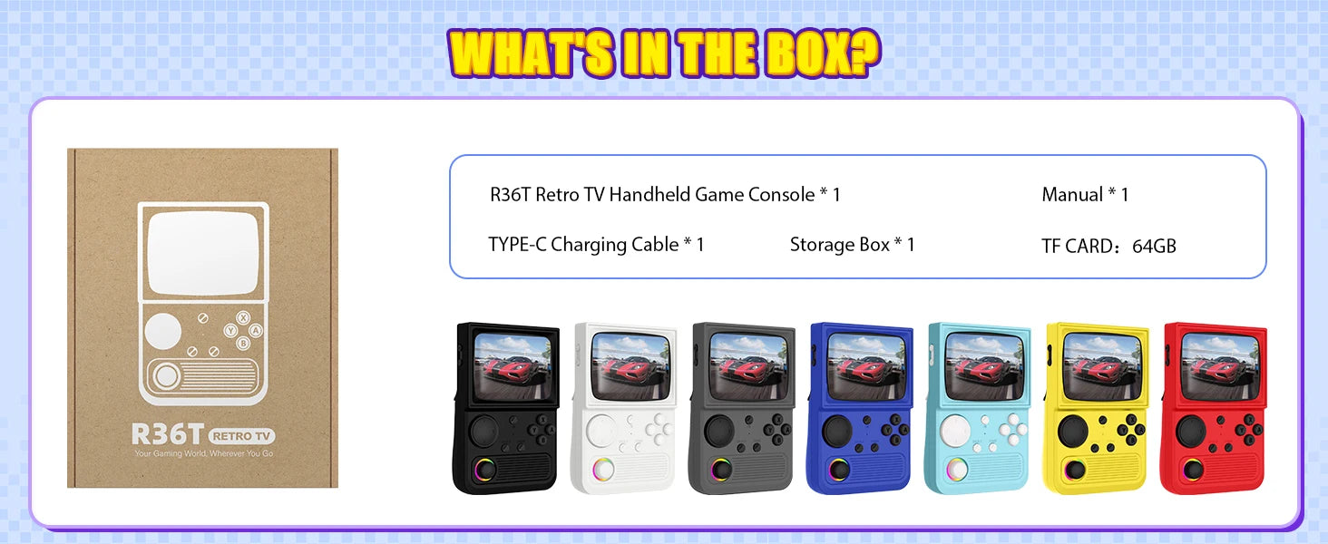 AISLPC R36T Handheld Game Console 18000+Game 3.5'' IPS Screen Wi-Fi Multiplayer Portable Pocket TV Video Console Ship From US