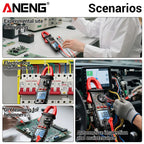 ANENG ST180 Digital Clamp Meter 4000 Counts Multimeter AC Current NCV Capacitance Resistance Frequency Tester Measurement Tool