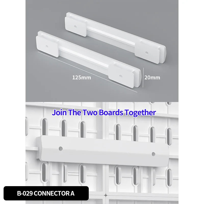Home & Office Desktop Pegboard: Height-Adjustable Standing Storage Rack for Supplies, Also for Decorative Figurine Display