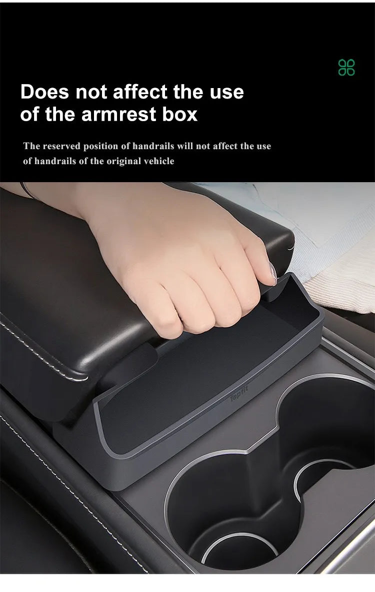 For Tesla Model 3 Model Y Accessories 2023 Central Control Armrest Box Phone Pocket Car Glasses Case Storage Tray Auto Parts