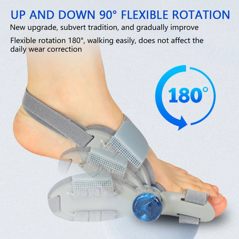 Adjustable Unisex Bunion Foot Adjuster Hallux Valgus Braces Rotatable Toe Separator Straightener Pedicure Finger Toe Adjuster