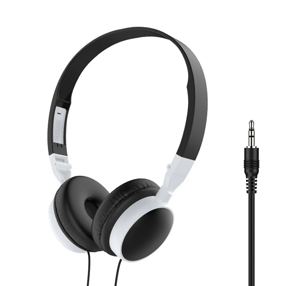3.5mm Plug Wired Headphones Foldable Headphones Bass Stereo Fashion Music Earphones For PC MP3 Smartphones Tablet