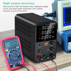 Wanptek Laboratory Power Supply 30V 5A 30V 10A 60V 5A 120V 3A Adjustable with USB fast Charging Bench DC Power Supply