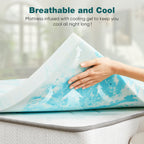 JHK 2-3 Inch Memory Foam Mattress Topper Queen Size Thick Gel  Cooling Mattress Soft and Breathable Bed Topper Bedroom Furniture