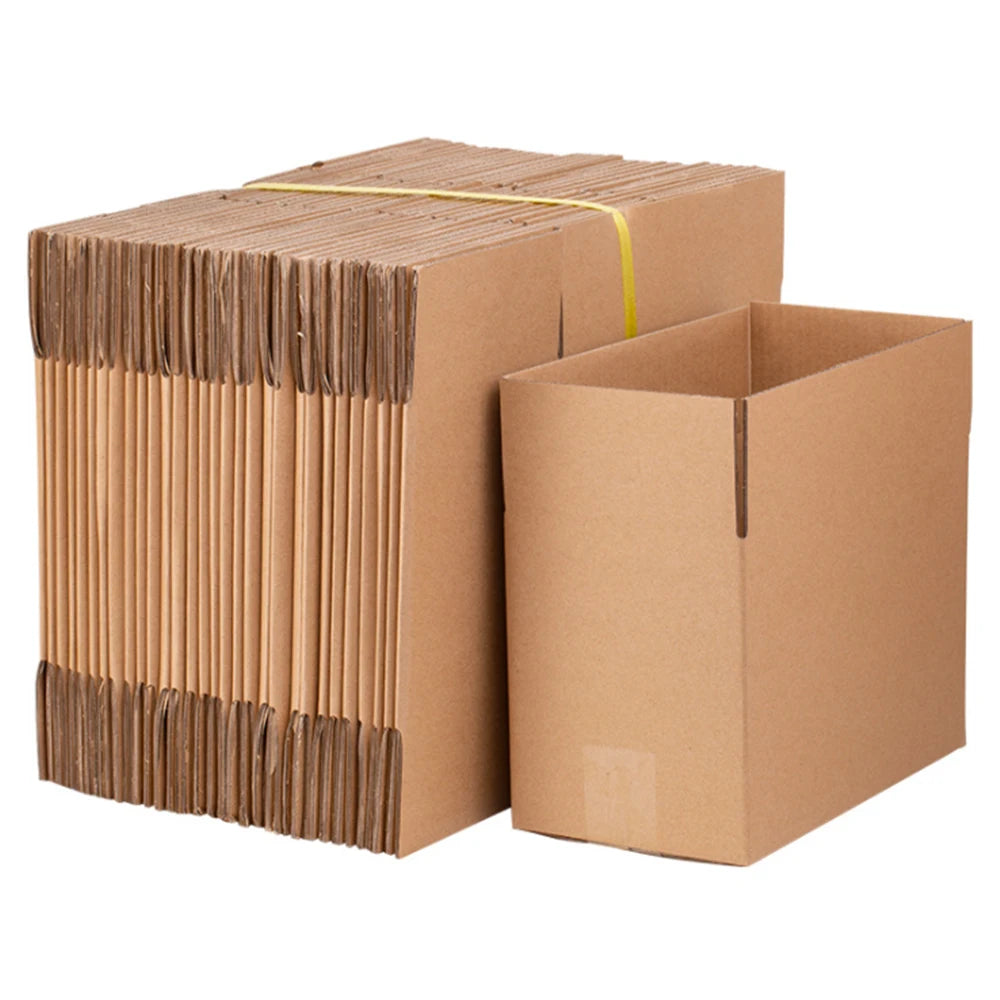100 Pack 8x6x4 inches Small Shipping Boxes Brown Corrugated Cardboard Boxes for Packing, Mailing, Moving, Business
