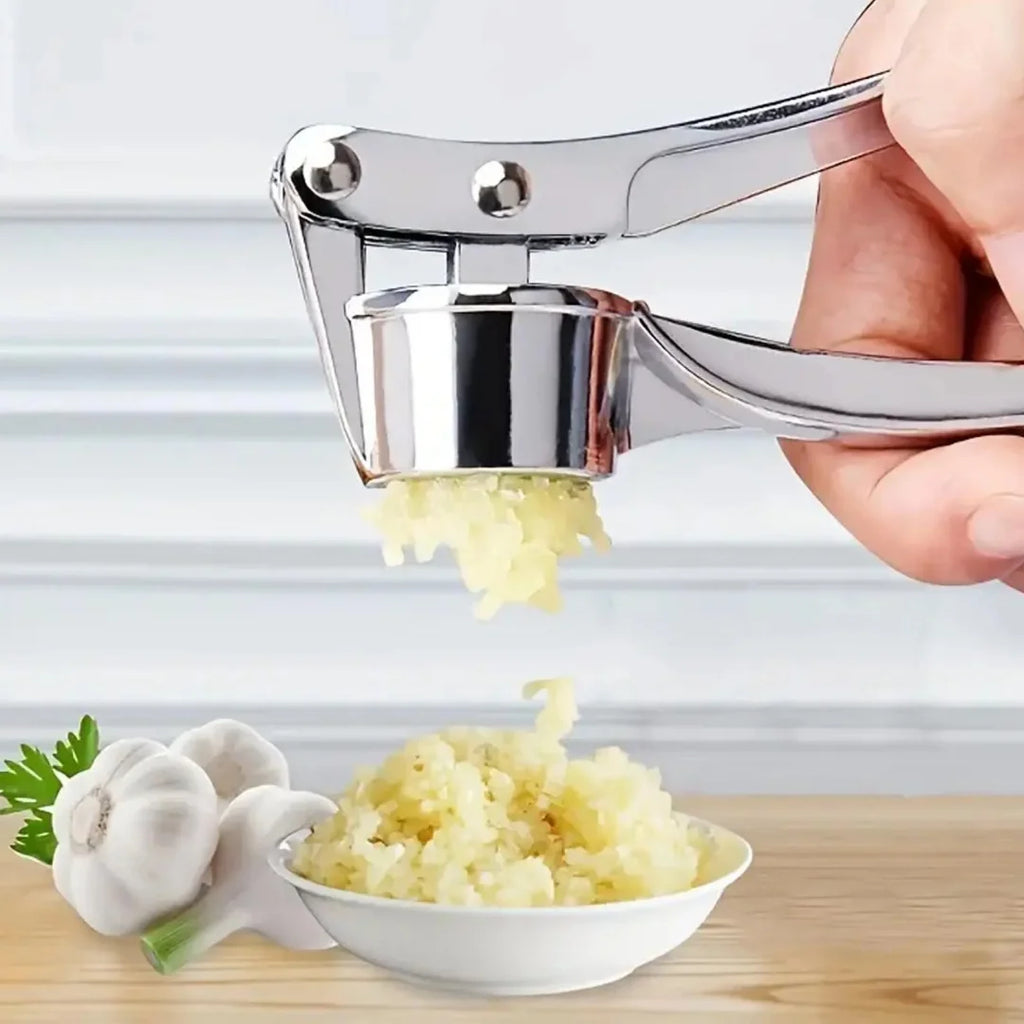 Stainless Steel Garlic Press, Manual Garlic & Ginger Crusher Kitchen Tool