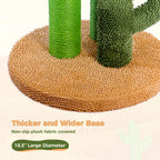 Cactus Cat Scratcher Cat Scratching Post Cactus Cat Scratcher Featuring with 3 Scratching Poles and Interactive Dangling Ball