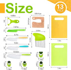 9 Pcs /13 Pcs Kids Kitchen Knife Set, Kids Knives For Real Cooking With Cutting Board, Y Peeler, Crinkle Cutter, Sandwich Cutter, Serrated Edges Plastic Toddler Knife Kid  Knives
