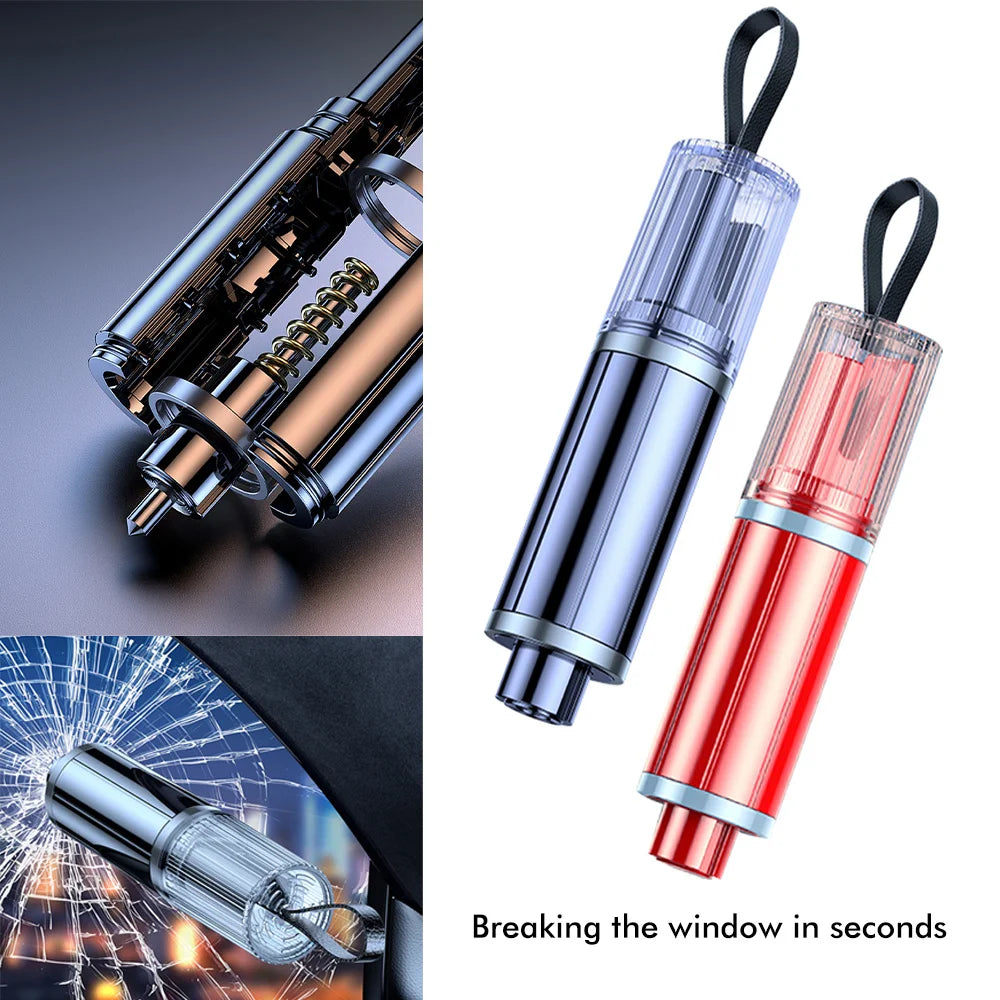 2 In 1 Safety Hammer Escape Car Life-saving Escape Hammer Window Broken Emergency Glass Breaker Car Accessorie Car Emergency Kit