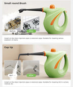 High Temperature Handheld Steam Cleaner 9 Piece Set, 350ML Portable Steamer For Kitchen Bathroom Car Tile And Grout Cleaning